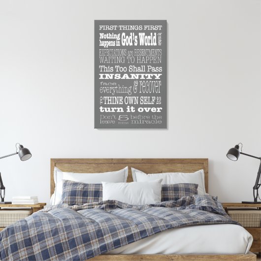 AA Gezegden & Slogans 1 Canvas (Insitu (Slaapkamer))