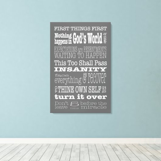 AA Gezegden & Slogans 1 Canvas (Insitu (Houten vloer))