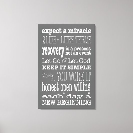 AA Gezegden & Slogans 2 Canvas Afdruk (Voorkant)