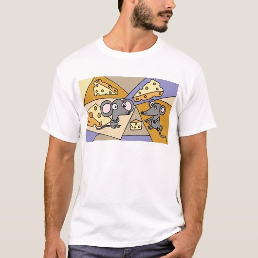 AA- Mice- en Kaas-kunst T-shirt (Voorkant)