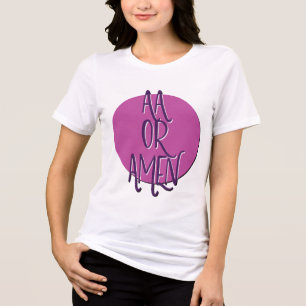 AA of Amen T-shirt Grappig 12 Stappen Herstel Sl