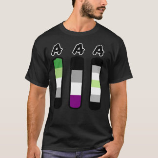 AAA aromantische asexual agender batterijen Klassi T-shirt