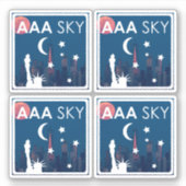 AAA SKY Sticker 4-up (Voorkant)
