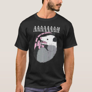 AAAAAA Screaming Possum Meme Trash Dead Opossum T-shirt
