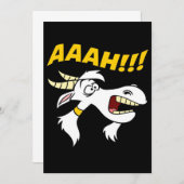 AAAH! Funny Screaming Goat Humor Meme| Aankondiging (Voorkant / Achterkant)