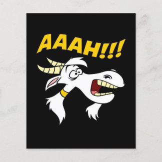 AAAH! Funny Screaming Goat Humor Meme| Flyer