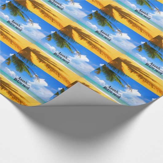 Aaah...pensioen en ontspanning cadeaupapier (Hoek)