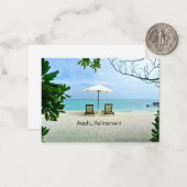 Aaah pensioen, ontspannen op het strand notitiekaartje (Voorkant / Achterkant in situ)