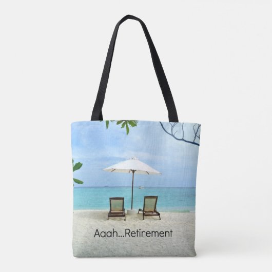Aaah...pensioen Tote Bag (Achterkant)
