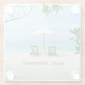 Aaah...Pensioenuitkering Glazen Onderzetter (Achterkant)