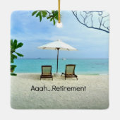 Aaah...Pensioenuitkering Keramisch Ornament (Achterkant)