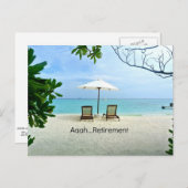 Aaah...pensionering Briefkaart (Voorkant / Achterkant)