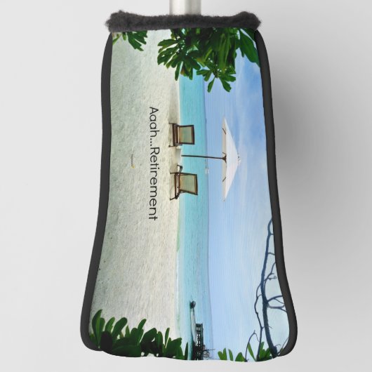 Aaah...pensionering, populair design, golfheadcover (Draai 90)