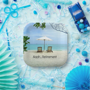 Aaah... pensionering, populair design, papieren bordje