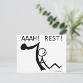 Aaah Rest. Briefkaart (Staand voorkant)