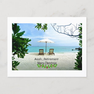 Aaah...Retirement kerstgroetings Briefkaart