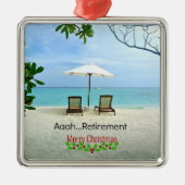 Aaah...retirement, relaxing beach scene, metalen ornament (Voorkant)