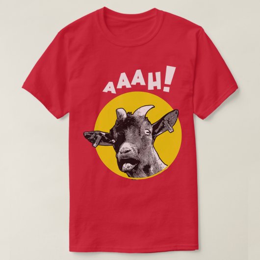 Aaah Screaming Goat T-shirt T-shirt Boerderij (Design voorkant)