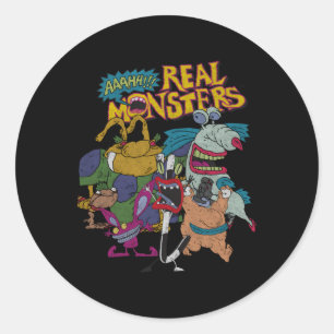 Aaahh echte monsters alle personages ronde sticker