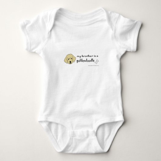 AAAOCT6E Mijn broer is een goldendoodle -Meer rass Romper (Voorkant)