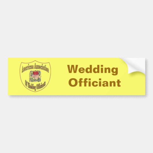 AAAWO Wedding Officier Bumpersticker (Voorkant)