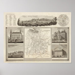 Aachen, Duitsland Poster