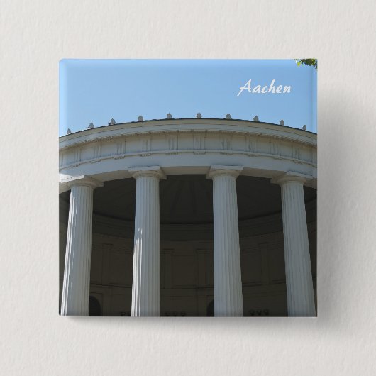Aachen Speld Vierkante Button 5,1 Cm (Voorkant)