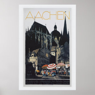 Aachen van Jupp Weirtz Vintage Reisposter 1 Poster