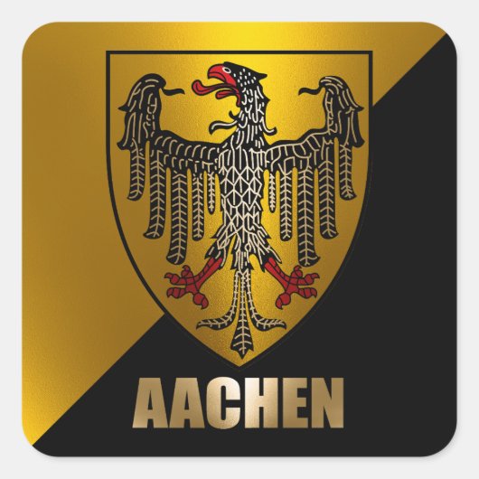 Aachen Vierkante Sticker (Voorkant)