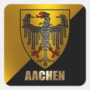 Aachen Vierkante Sticker