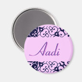 Aadi Designer Name Magnet Magneet (Voorkant / Achterkant)