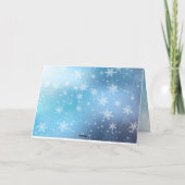 Aadorlijke Scandinavische Kerststijl Blauw Feestdagen Kaart (Achterkant)