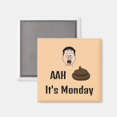 AAh S&%# C'est lundi Magnet (Recto/Verso)