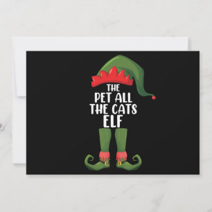 Aai alle katten Elf bijpassende gezins Kerstmis  Kaart