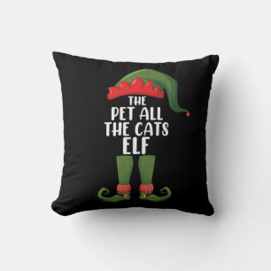 Aai alle katten Elf bijpassende gezins Kerstmis Kussen