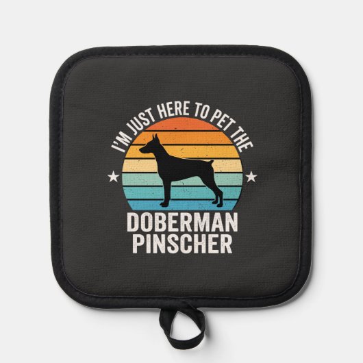 Aai de Dobermann Pinscher Retro Pannenlap (Voorkant)
