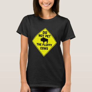 Aai de Fluffy Koeien Niet Bizon Buffalo Retro Roa T-shirt
