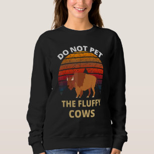 Aai de Fluffy Koeien Niet Bizon Retro Vintage 1 Trui