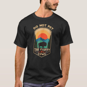 Aai de Fluffy Koeien Niet Retro Yellowstone Par T-shirt