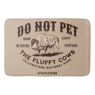 Aai de Fluffy Koeien Niet Yellowstone Bizon Grappi Badmat