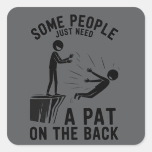Aai Over De Schouder Grappig Volwassen Sarcasme  Vierkante Sticker