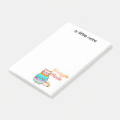 Aaiende rode kat knuffelmodus post-it® notes (Schuin)