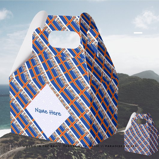 Aaland Islands Ålander vlag betegeld blauw Persoon Bedankdoosjes