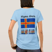 Aaland Islands and Ålander Flag Personalized Women T-shirt (Achterkant)