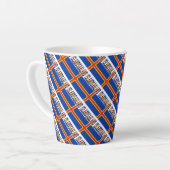 Aaland Islands and Ålander Flag Tiled Personalized Latte Mok (Linkerhoek)