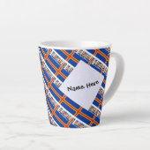 Aaland Islands and Ålander Flag Tiled Personalized Latte Mok (Rechterhoek)