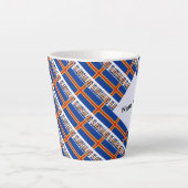 Aaland Islands and Ålander Flag Tiled Personalized Latte Mok (Voorkant)