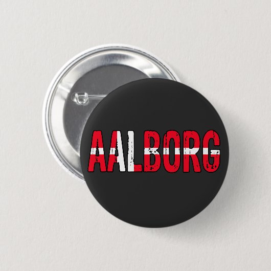 Aalborg, Denemarken Ronde Button 5,7 Cm (Voorkant /achterkant)