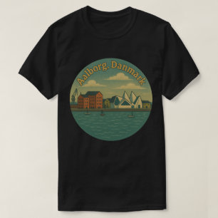 Aalborg Denemarken Stadsgezicht T-shirt
