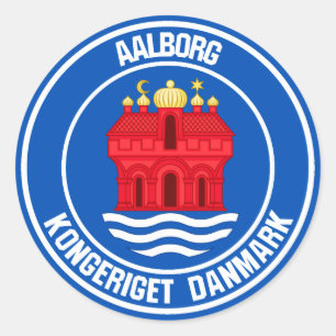 Aalborg Round Emblem Ronde Sticker